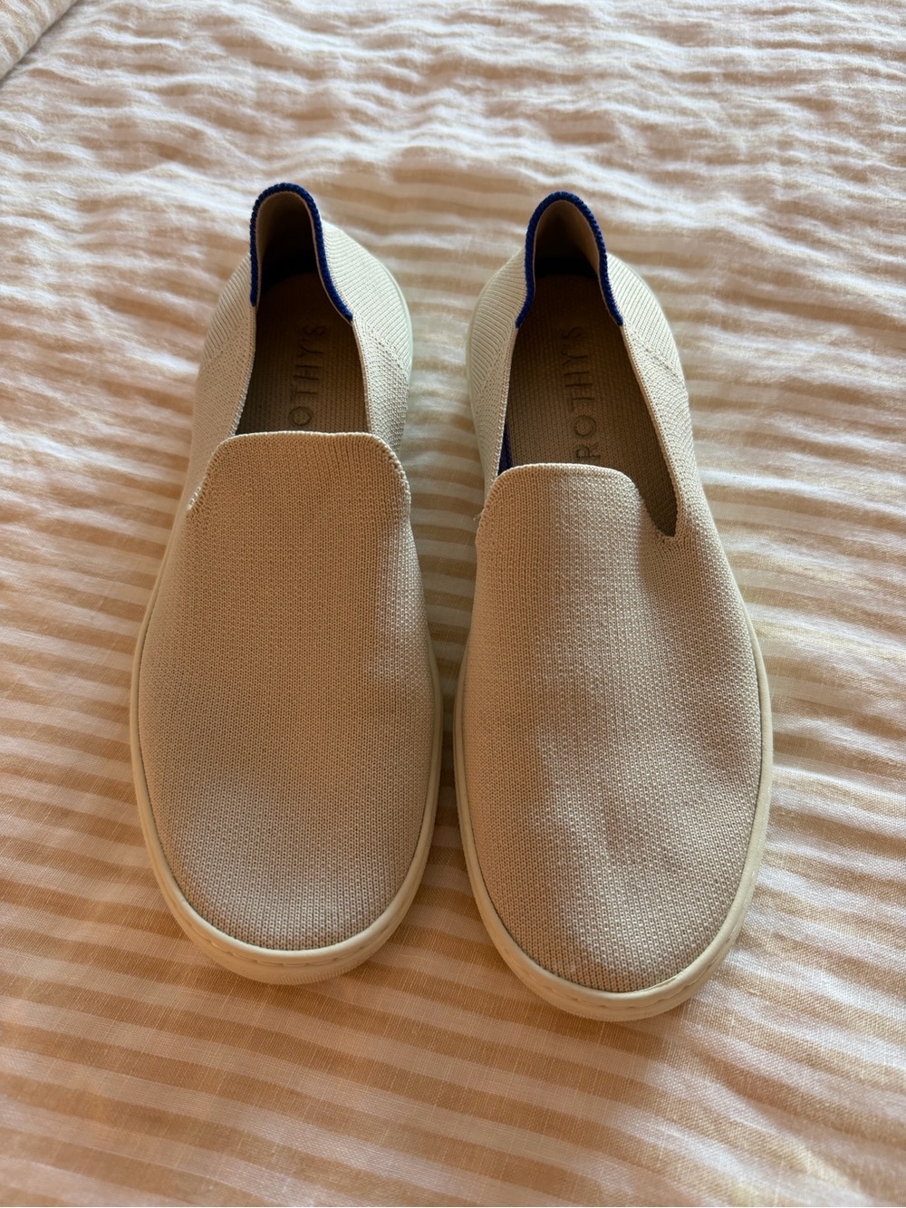 Rothy’s Women’s washable Slip-On Canvas Sneakers in Beige
